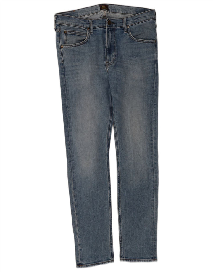 Lee Herren Luke Slim Jeans W32 L32 Blaue Baumwolle