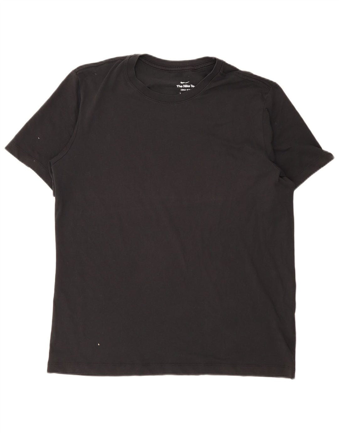 Nike Herren Dri Fit T-Shirt Top Large Schwarz Baumwolle