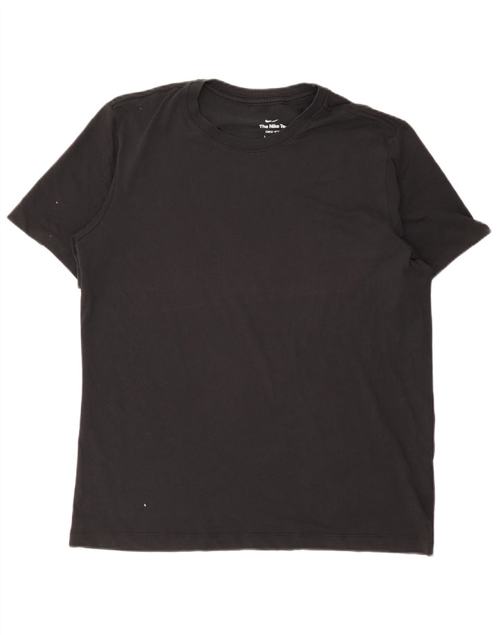 Nike Herren Dri Fit T-Shirt Top Large Schwarz Baumwolle