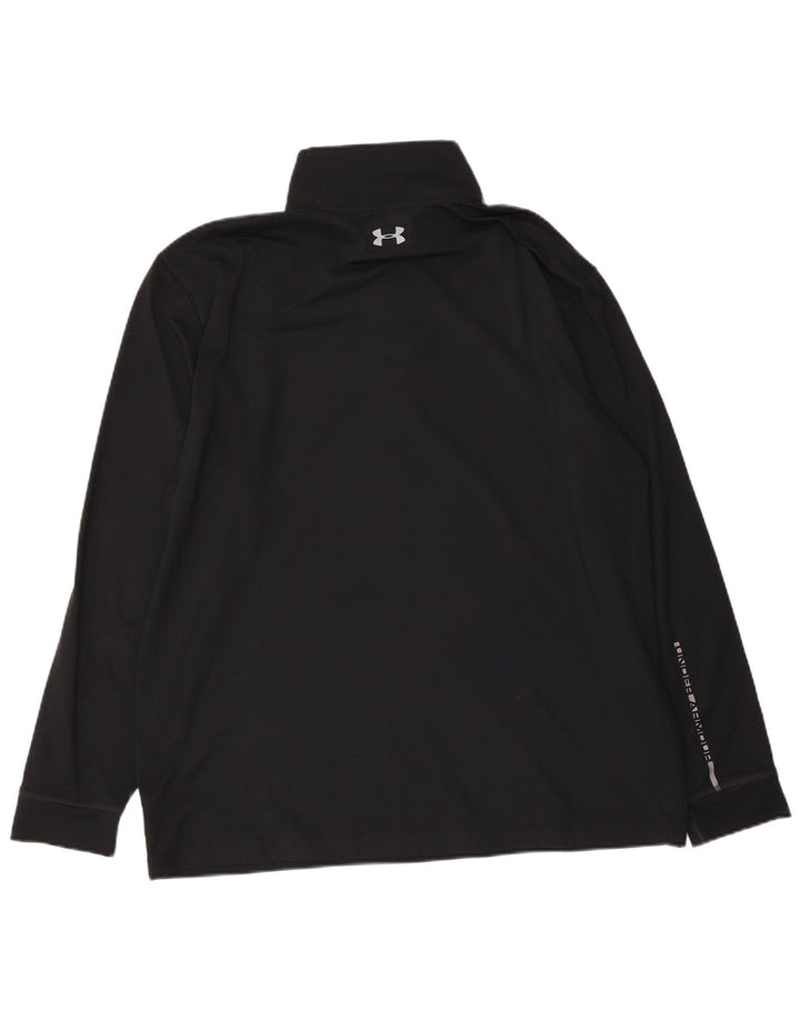 Under Armour Herren Cold Gear Pullover-Trainingsanzug mit Reißverschluss, Größe L, Schwarz