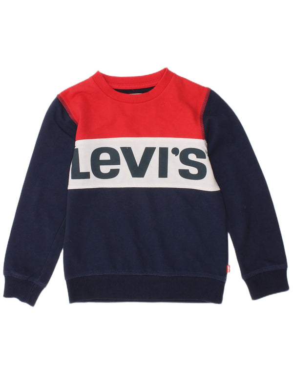 Levi's Jungen-Sweatshirt-Pullover, 4–5 Jahre, marineblau, klassischer Farbblock