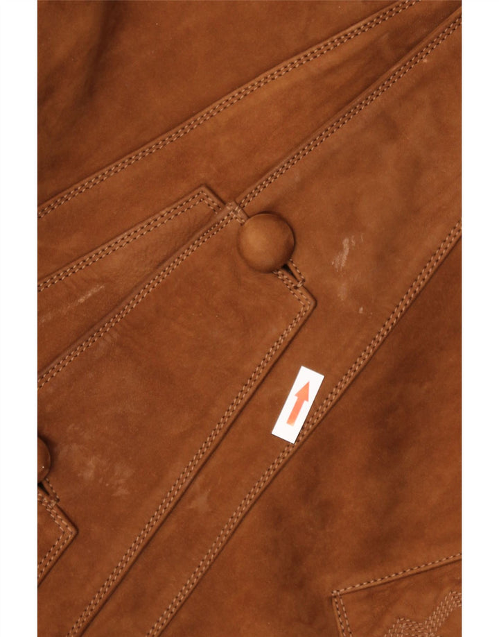 HEITORN Damen Wildledermantel EU 46 XL Braunes Leder