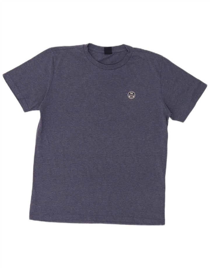 North Sails Herren-T-Shirt, groß, marineblau gesprenkelte Baumwolle