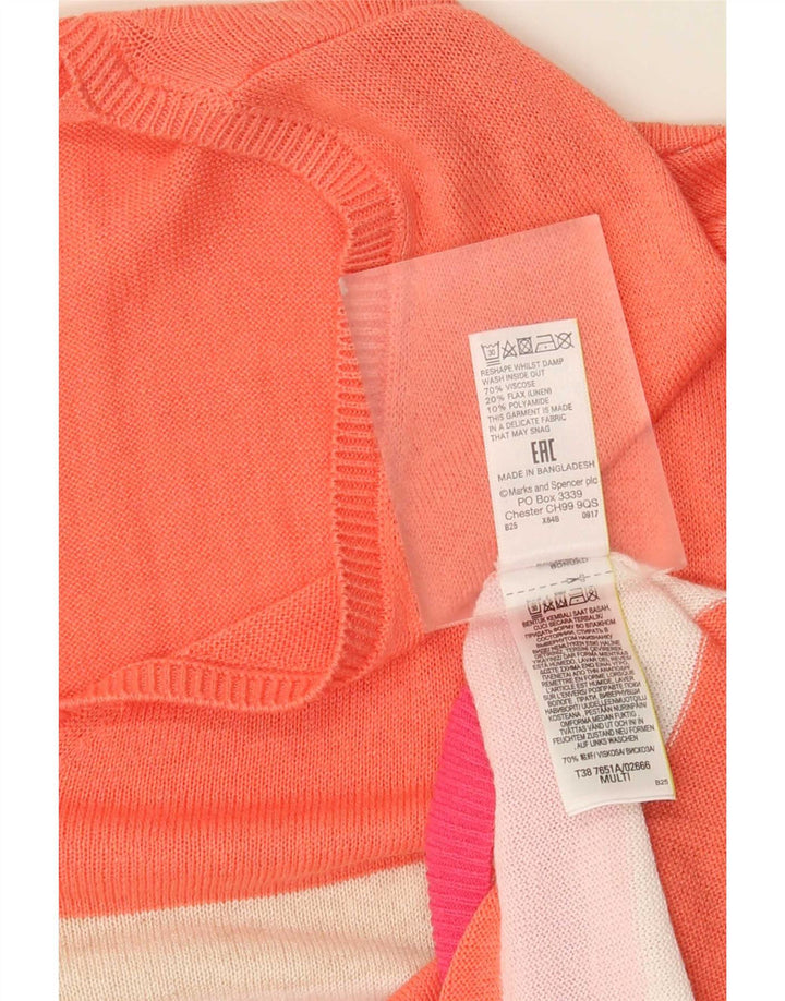 Marks & Spencer Damen-Pullover mit V-Ausschnitt, UK 24 4XL, mehrfarbig