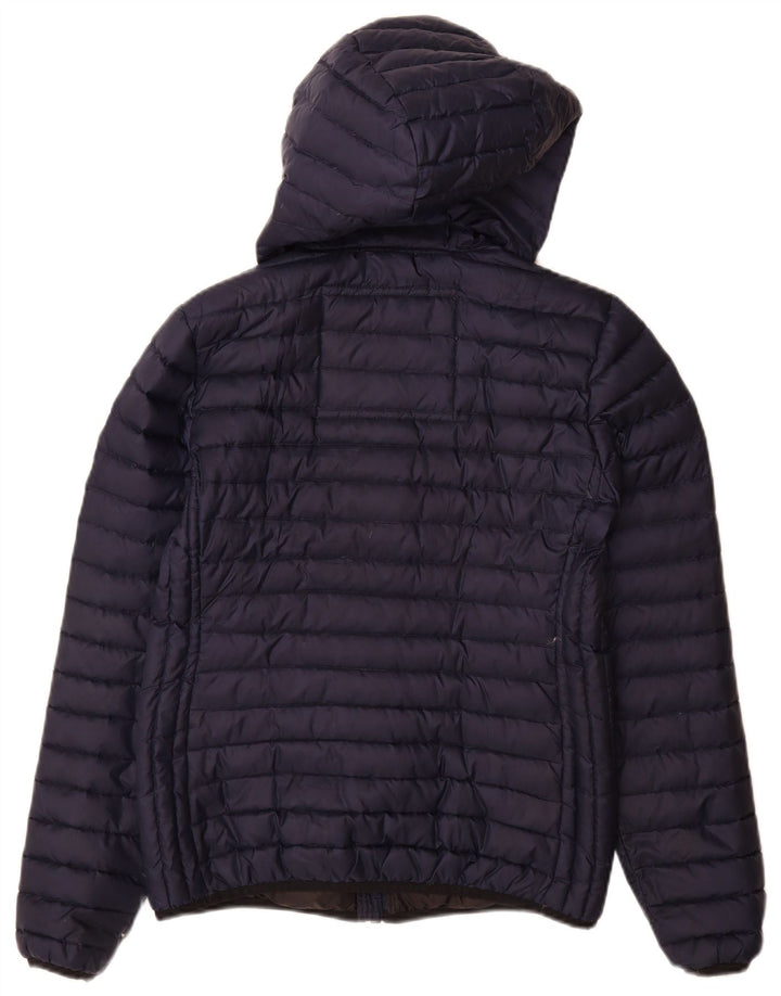 Superdry Wattierte Damenjacke mit Kapuze, UK 14, mittelmarineblau, Polyester