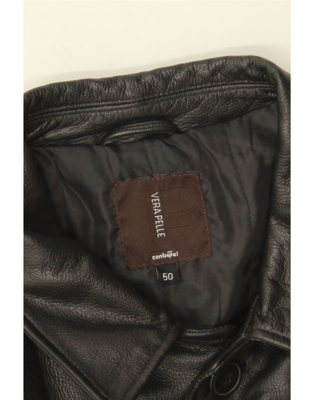 Conbipel Herren Lederjacke IT 50 Großes schwarzes Leder