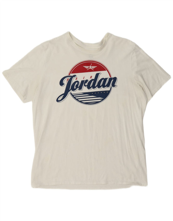 Jordan Herren Grafik T-Shirt Top XL Weiß