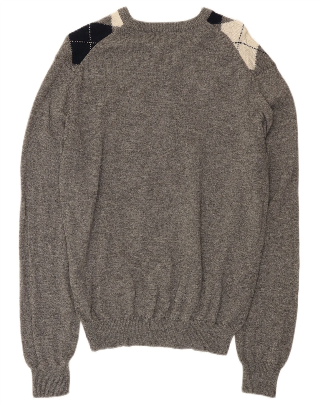 Marks & Spencer Herren Blauer Harbor-Pullover mit V-Ausschnitt Mittelgrau