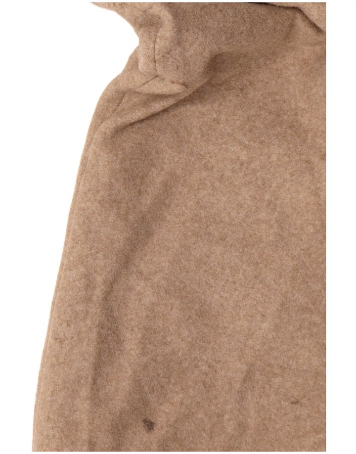 Zara Damen Übergroßer zweireihiger Mantel UK 16 Medium Beige Polyester