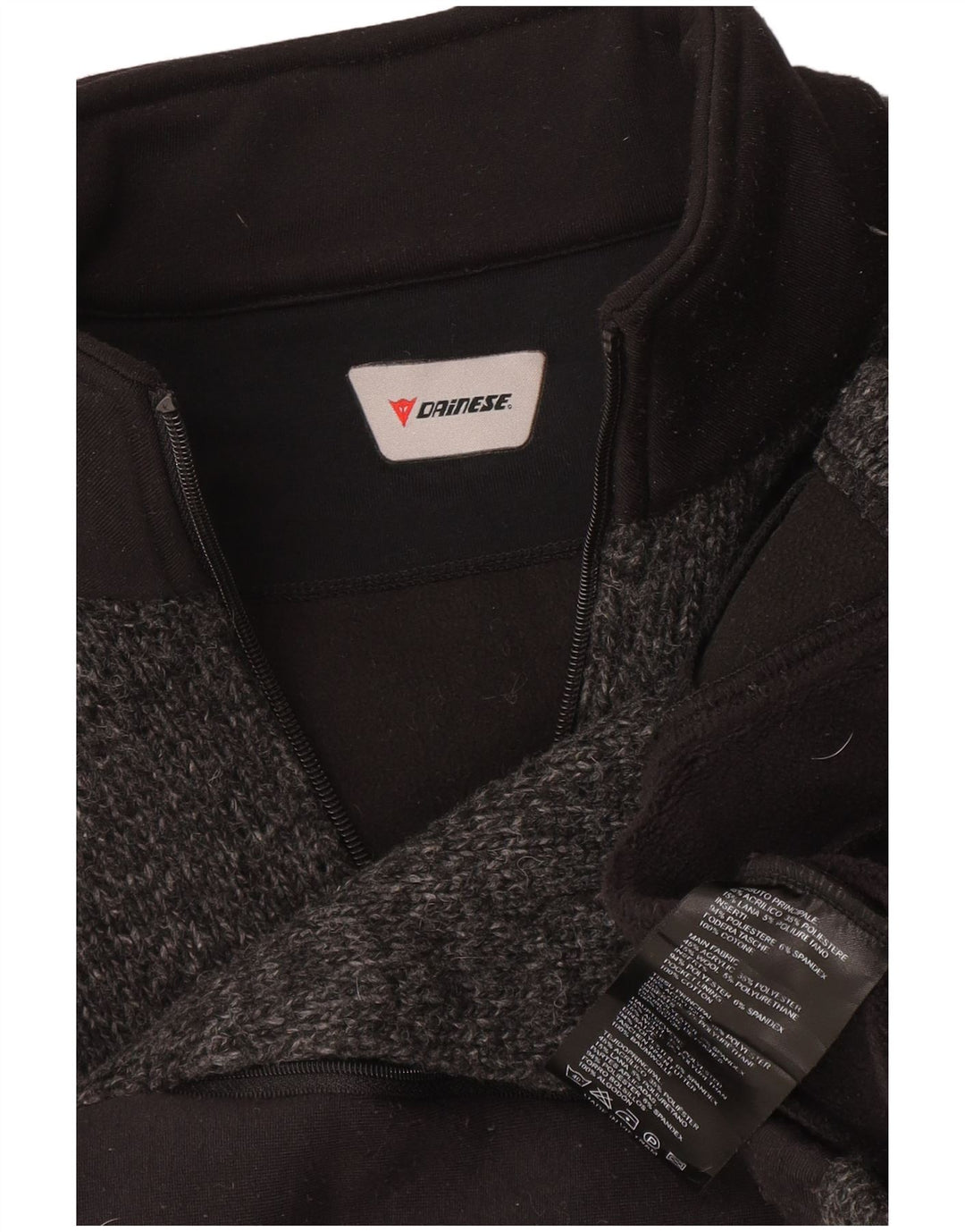 Dainese Damen-Cardigan-Pullover UK 10 Small Graues Farbblock-Acryl