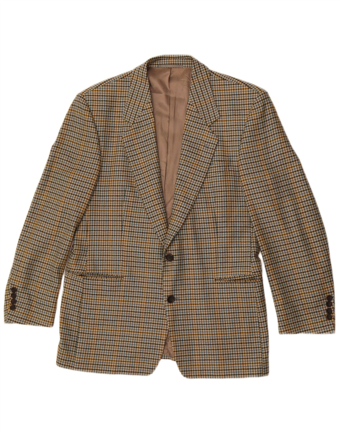 Ermenegildo Zegna Herren Blazer Jacke EU 50 Mittel Khaki Hahnentritt