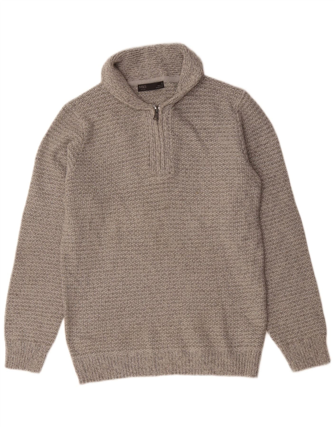 Marks & Spencer Herren-Pullover mit Rollkragen, Größe S, Acryl, Grau
