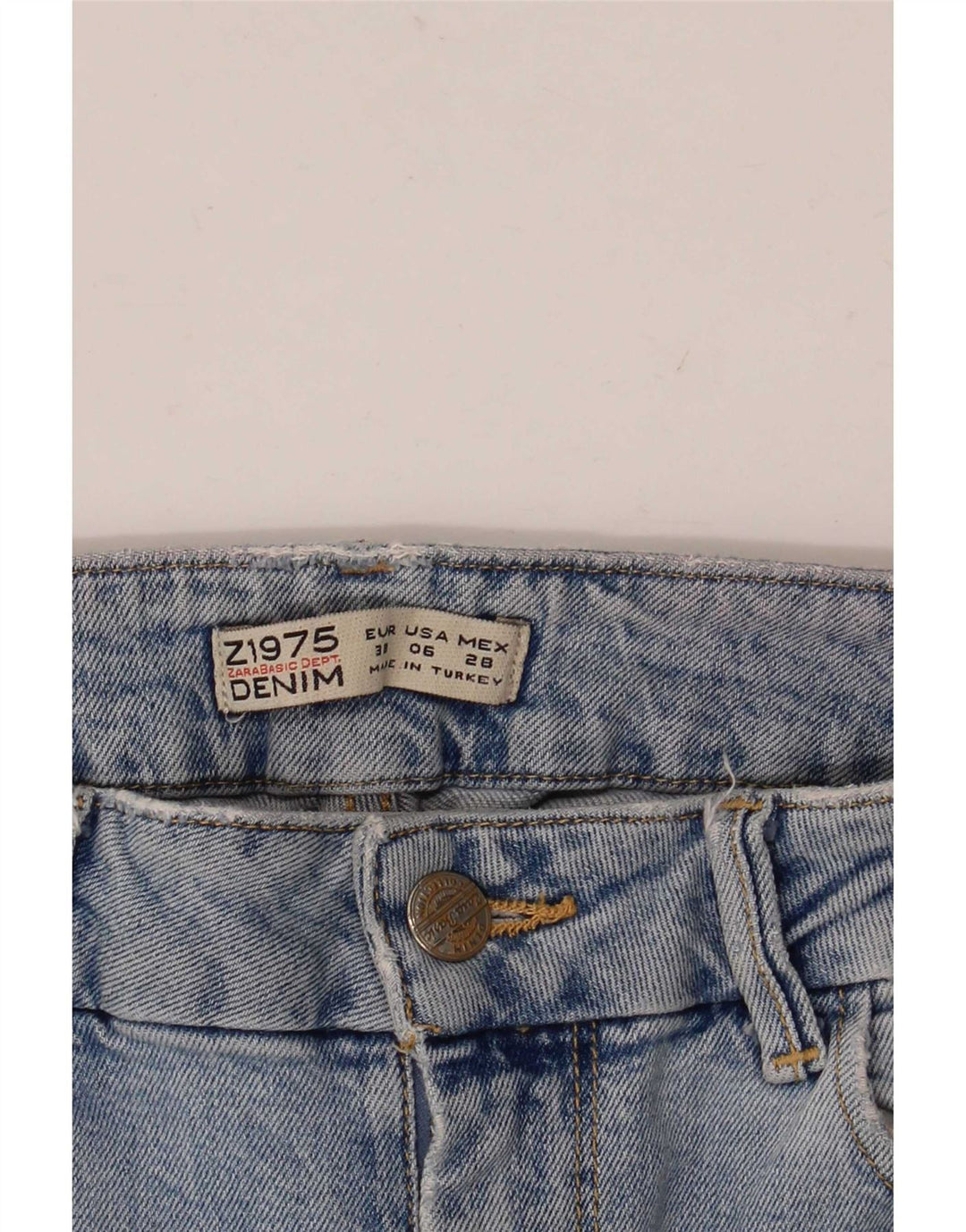 Zara Damen Distressed Slim Jeans EU 38 Small W28 L28 Blau
