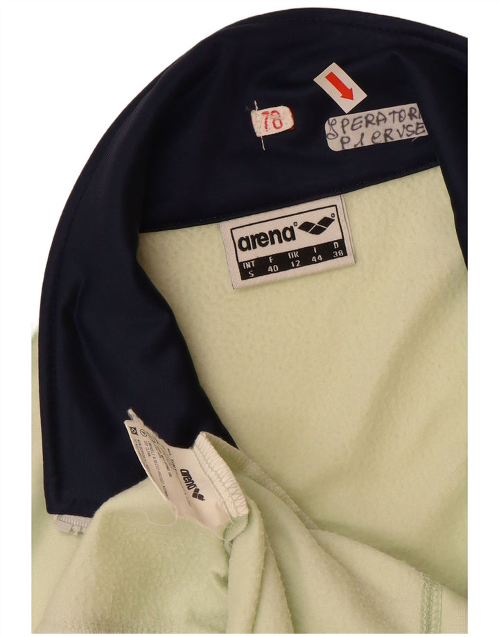 ARENA Damen-Trainingsanzug-Top-Jacke UK 12 Mittelgrünes Polyester