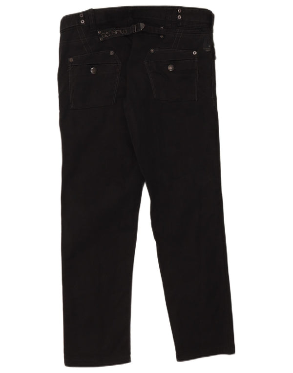 G-Star Herren Straight Jeans W29 L26 Schwarze Baumwolle