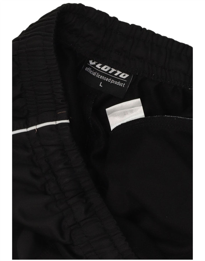 LOTTO Mens Tracksuit Trousers Joggers Large  Black Polyester