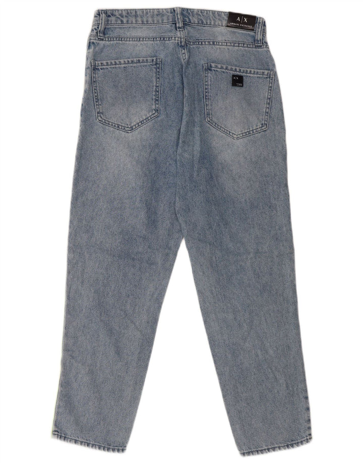 Armani Exchange Damen Boyfriend-Cropped-Jeans W27 L25 Blau