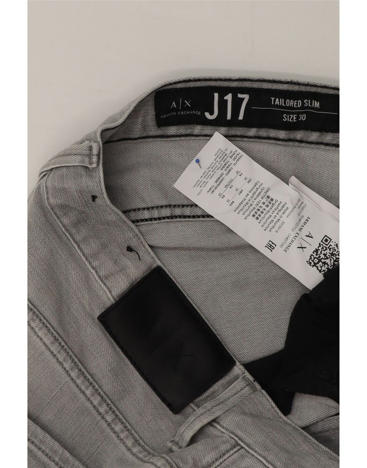 Armani Exchange Herren Slim Jeans W30 L32 Graue Baumwolle