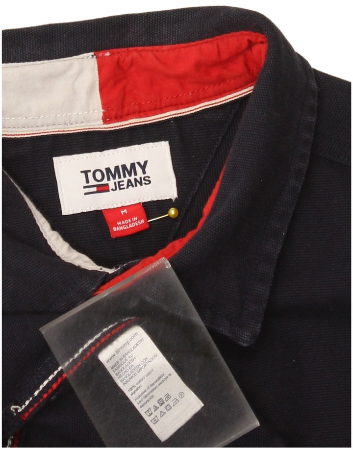 Tommy Hilfiger Herren Grafik-Lumberjack-Hemd aus mittelblauer Baumwolle