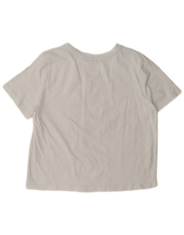 Übergroßes Grafik-T-Shirt-Oberteil von Zara für Damen, UK 10, Größe S, Weiß