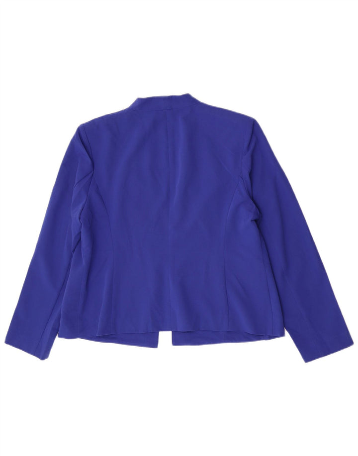 Marks & Spencer Offene Damen-Blazerjacke UK 16 Large Blau Polyester