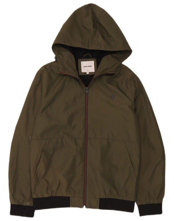 Jack & Jones Herren-Windbreakerjacke mit Kapuze, UK 36, Größe S, Khaki, Polyester