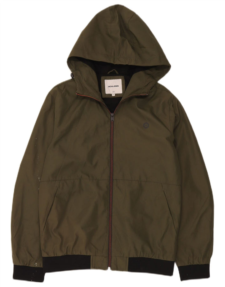 Jack & Jones Herren-Windbreakerjacke mit Kapuze, UK 36, Größe S, Khaki, Polyester