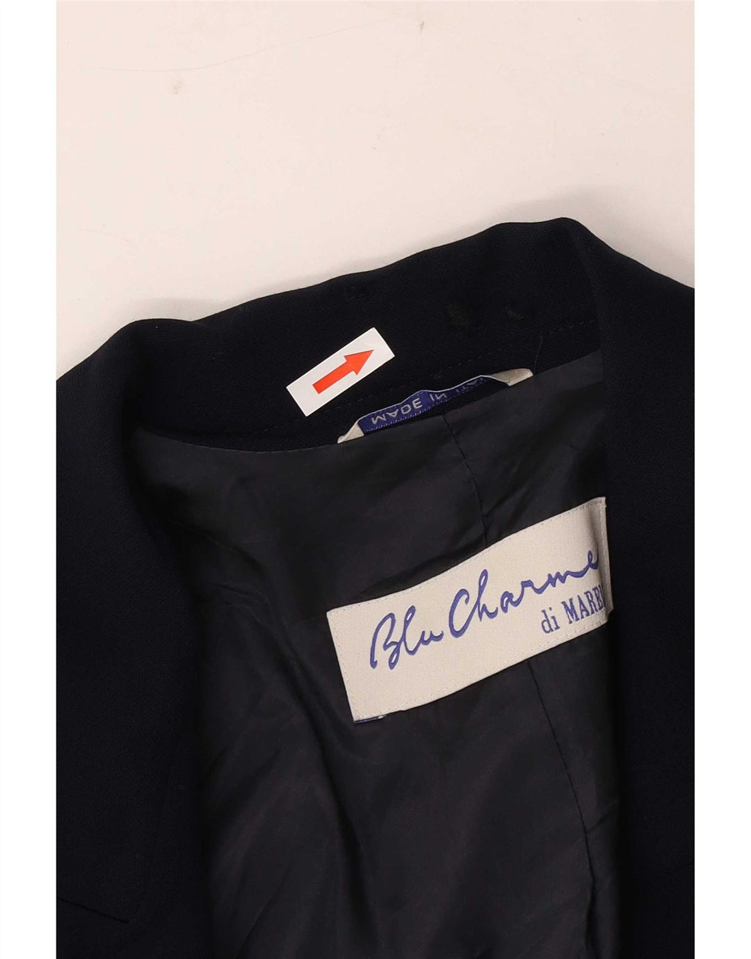 Marella Damen-Blazer mit 1 Knopf, UK 10, Größe S, marineblaue Schurwolle