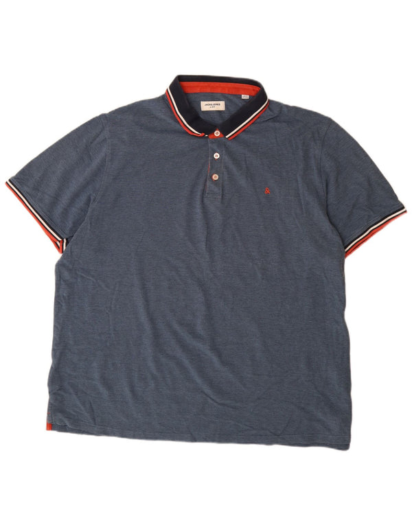 Jack & Jones Herren Poloshirt 3XL Marineblau Baumwolle
