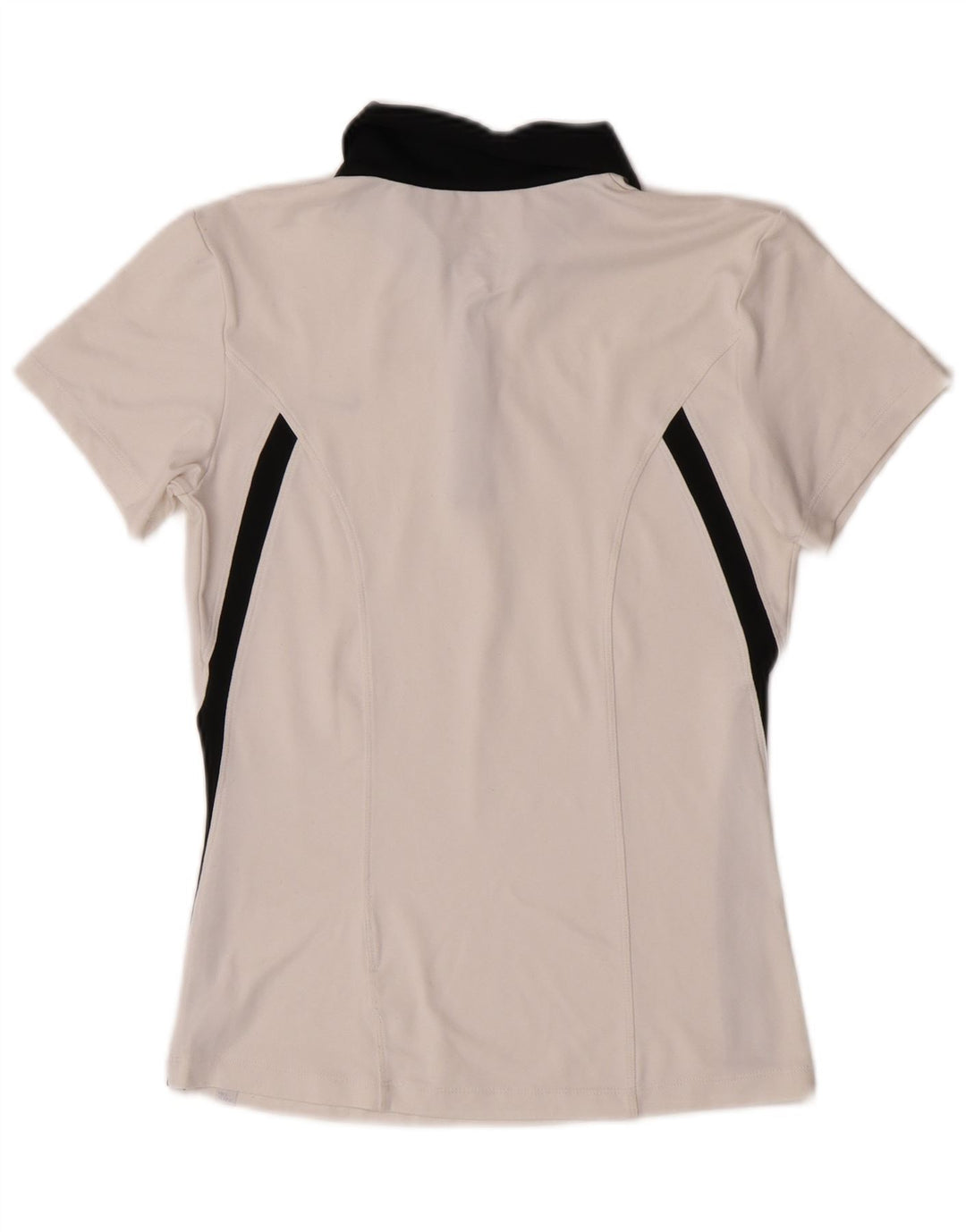 Nike Damen Dri Fit Poloshirt UK 10 Small Weiß Farbblock