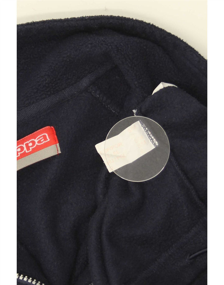 Kappa Herren-Fleecepullover mit Reißverschluss, Größe S, Marineblau, Polyester