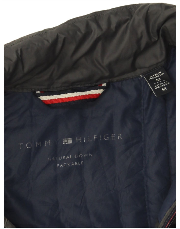 Tommy Hilfiger Herren Wattierte Jacke UK 38 Mittelgraues Nylon