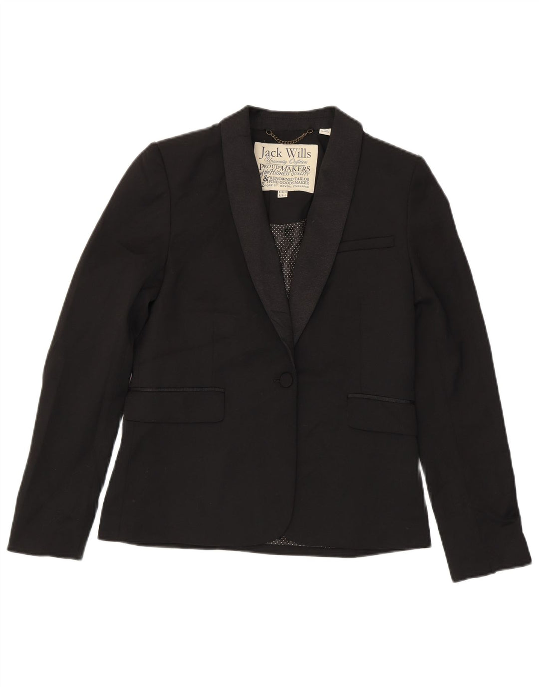 Jack Wills Damen-Blazer „University Outfitters“, Gr. 10, Schwarz
