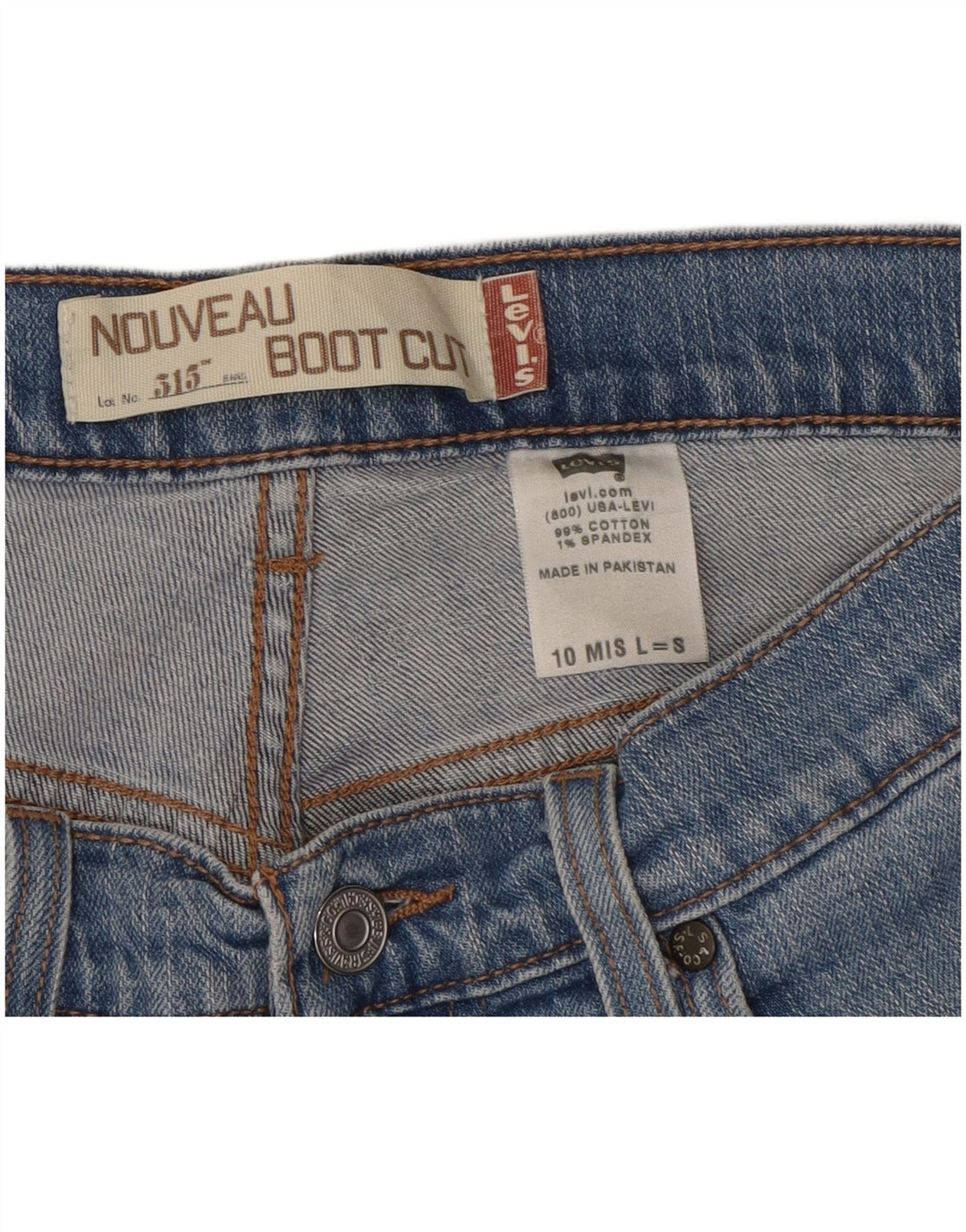 LEVI'S Damen 515 Nouveau Bootcut Jeans US 10 Large W32 L29 Blaue Baumwolle