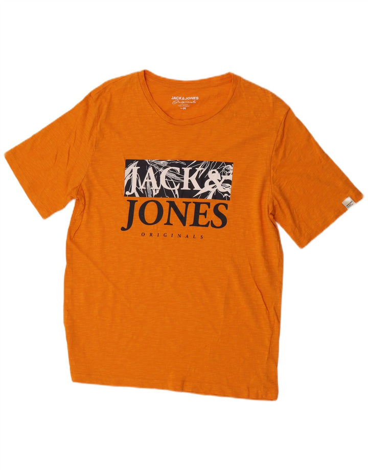 Jack & Jones Herren Grafik-T-Shirt-Oberteil Mittelorange