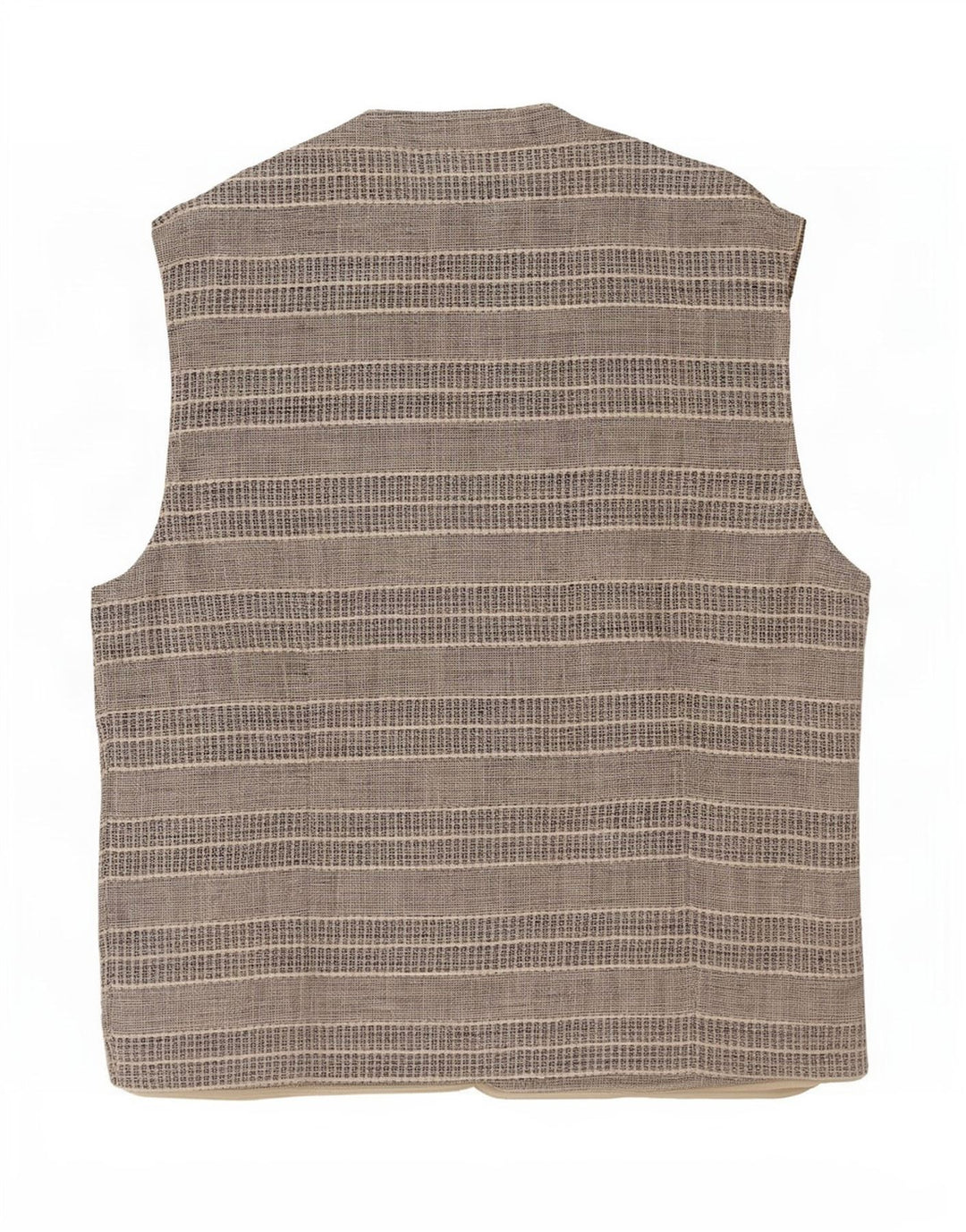 Vintage Herren Weste mit klassischer Passform, groß, braun gestreift