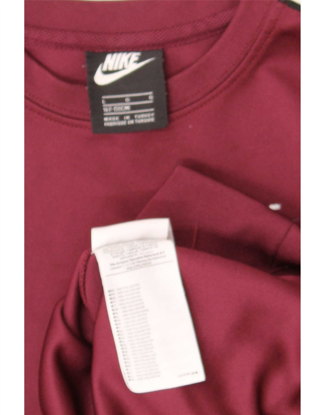 Nike Jungen-Sweatshirt mit Grafik, 12–13 Jahre, Größe L, Kastanienbraun, Farbblock