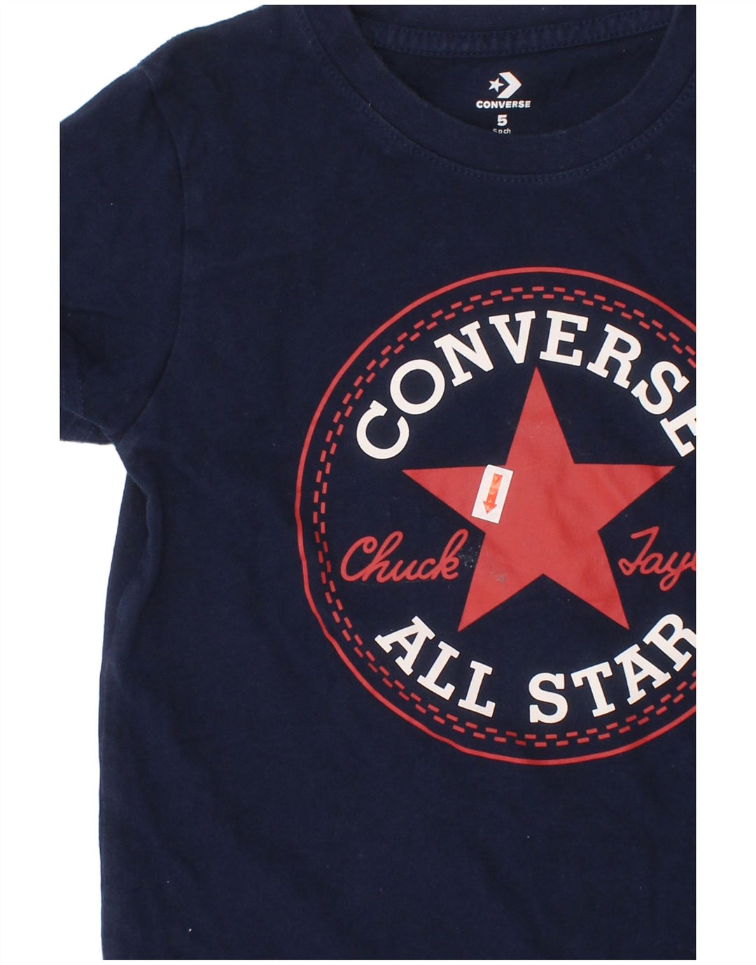 CONVERSE Jungen Chuck Taylor Graphic T-Shirt Top 4–5 Jahre Marineblaue Baumwolle