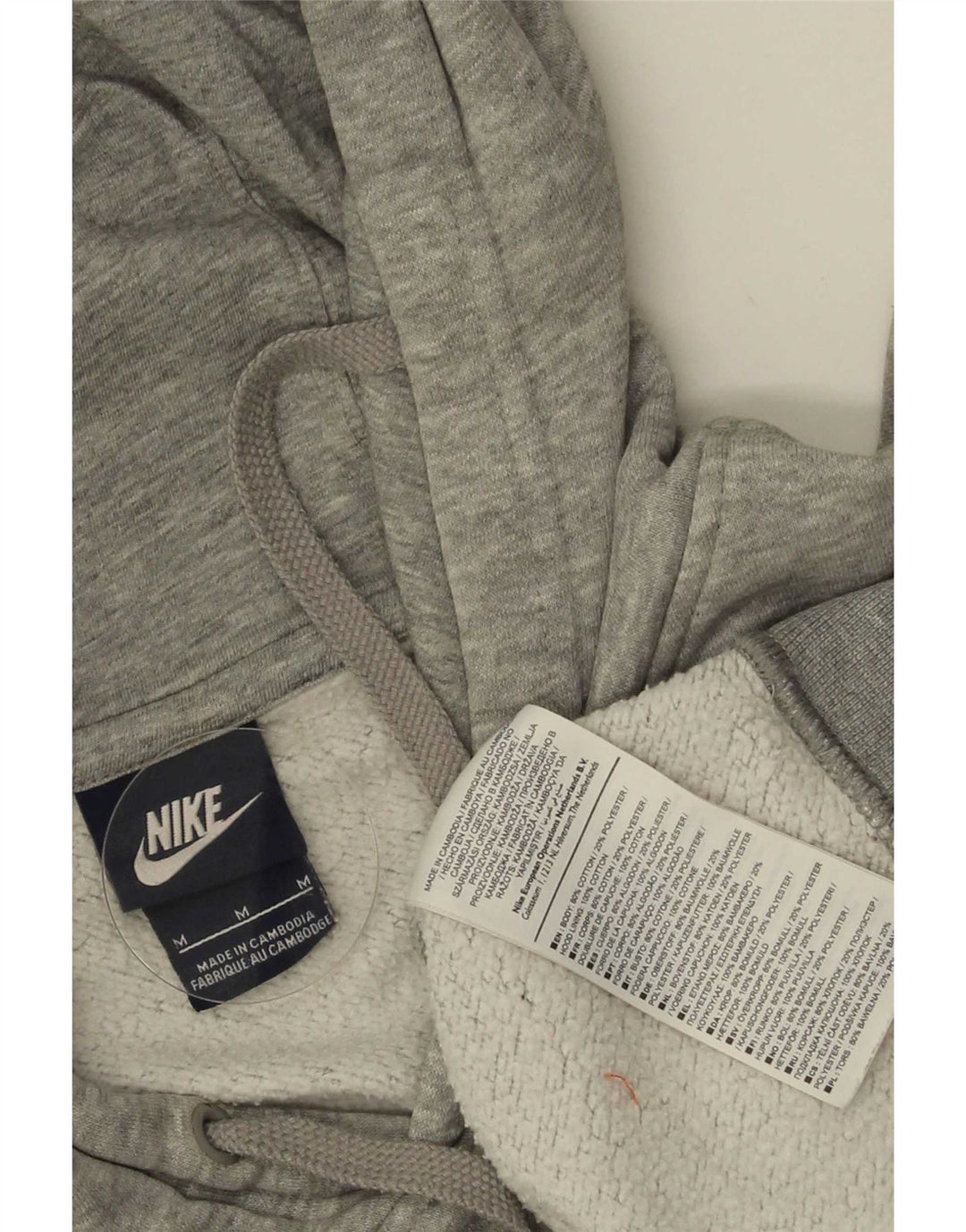 Nike Herren-Kapuzenpullover mit Grafik, mittelgrau gefleckte Baumwolle
