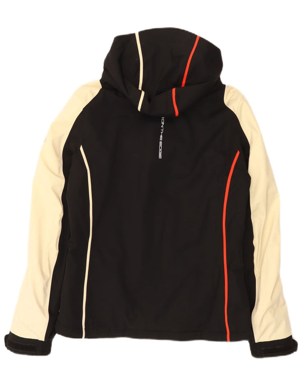 On the Edge Damen-Skijacke mit Kapuze IT 44 Medium Black Colourblock