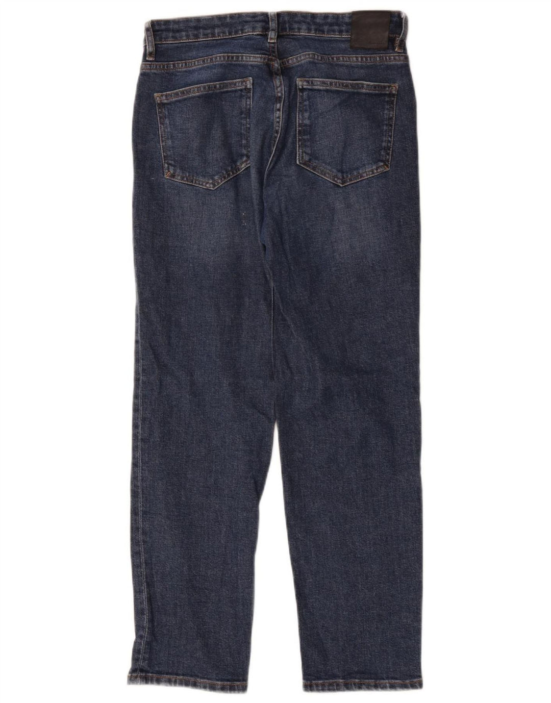 Massimo Dutti Damen Straight Jeans W30 L27 Blaue Baumwolle