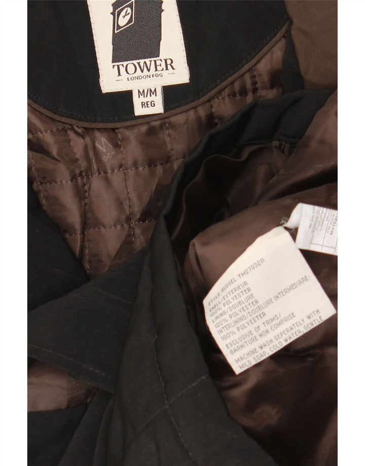 LONDON FOG Herren-Utility-Jacke UK 38 Mittelschwarzes Polyester