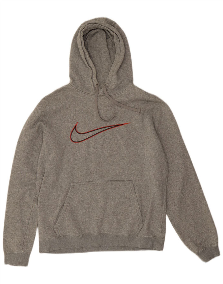 Nike Herren-Kapuzenpullover mit Grafik, mittelgrau gefleckte Baumwolle
