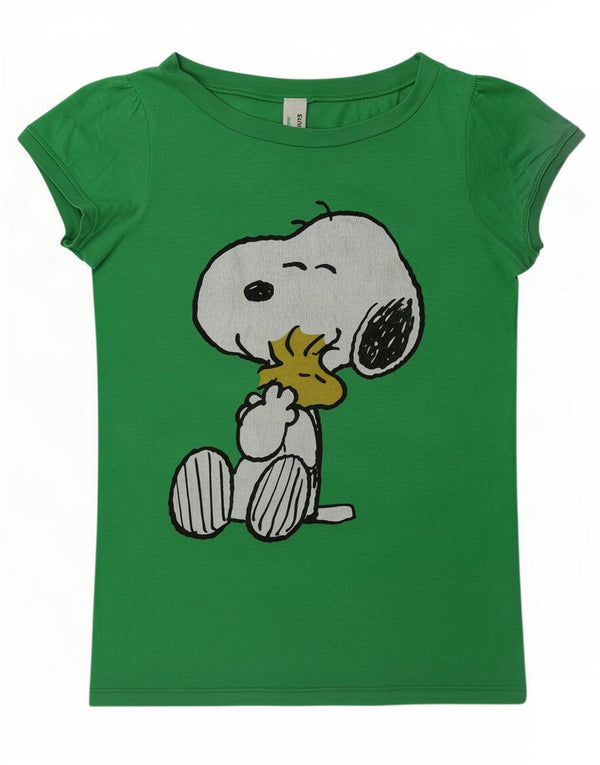 Benetton Peanuts Grafik-T-Shirt für Mädchen, 9–10 Jahre, Grün