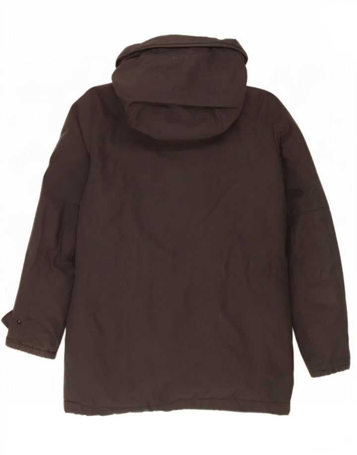 Woolrich Wattierter Herrenmantel mit Kapuze, UK 36, Größe S, Grau, Baumwolle