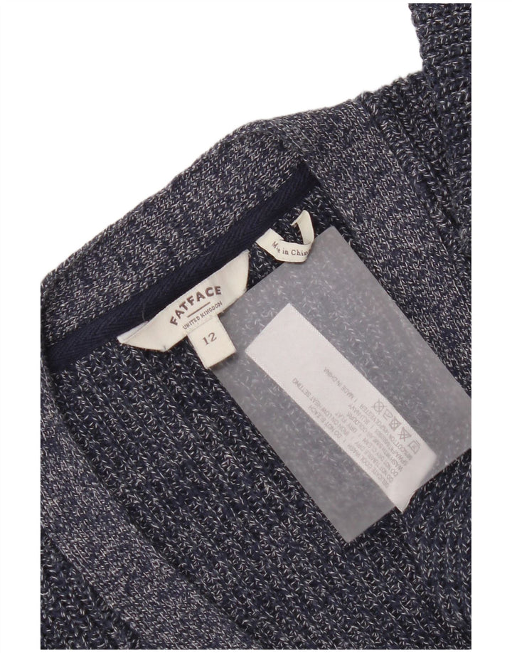Fat Face Damen-Cardigan-Pullover UK 12 Medium Navy Blue Cotton