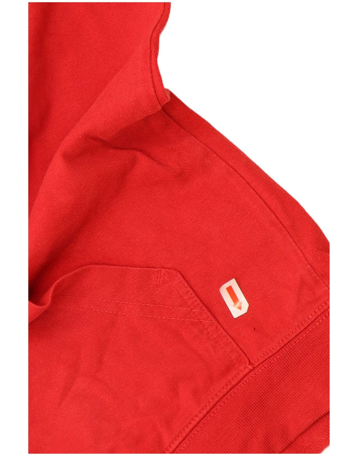 NIKE Herren Air Graphic Hoodie Pullover UK 45/47 XL Rote Baumwolle