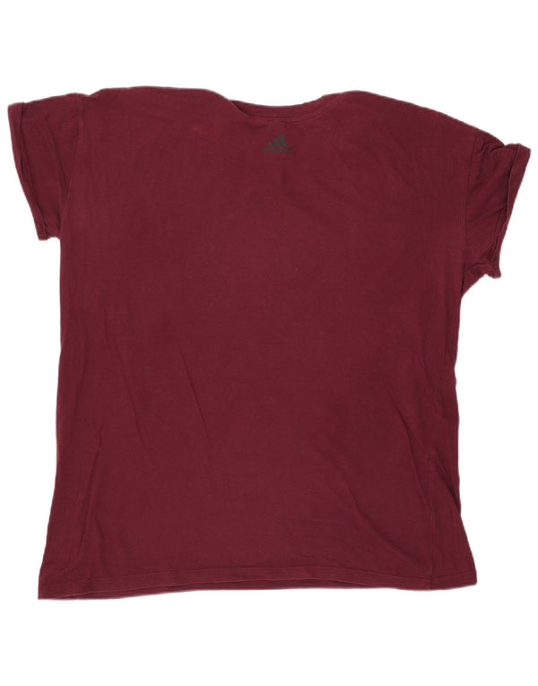 Adidas Herren Grafik T-Shirt Top Large Burgund