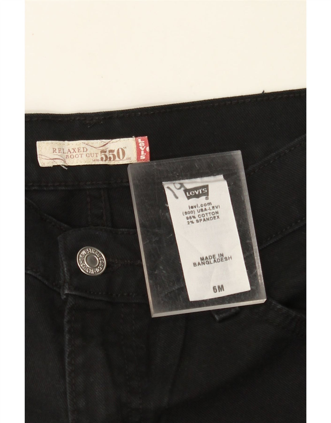 LEVI'S Damen 550 Relaxed Fit Bootcut Jeans US 6 Medium W28 L28 Schwarz