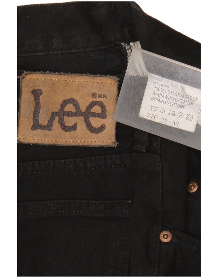 LEE Herren St.Louis Tapered Jeans W38 L32 Schwarze Baumwolle